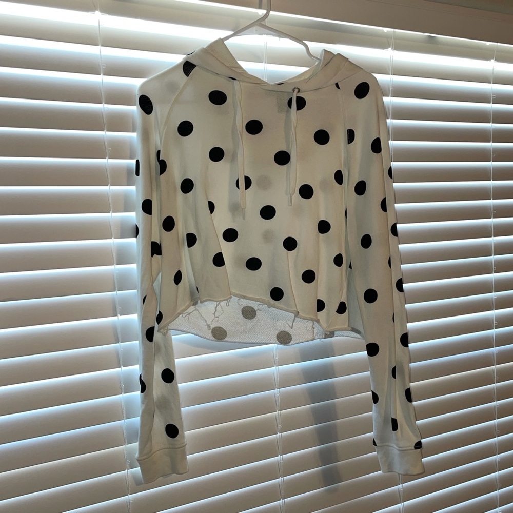 Forever 21 polka dot cropped sweatshirt